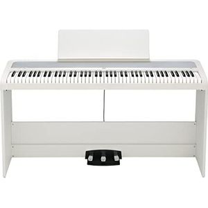 KORG B2SP digitale piano met 88 gewogen toetsen en houten standaard met pedaalbord - wit