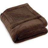 CelinaTex - Montreal - Woondeken - Donkerbruin - 100% Polyester, Oeko-Tex, 150 x 200 cm