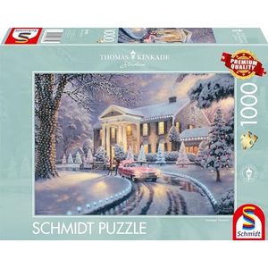 Schmidt Spiele 58781 Thomas Kinkade, Graceland Christmas, puzzel met 1000 stukjes, kleurrijk
