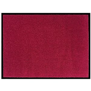 Effen deurmat Plain wasbaar 30°C - rood 60x80 cm