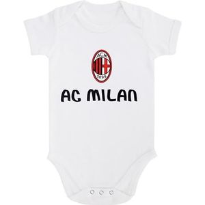 AC Milan Body met logo en belettering uniseks kinderen, wit, 18-24 maanden
