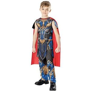 Rubies Officiële Marvel Thor: Love and Thunder Thor klassiek kinderkostuum, kinderkostuum, leeftijd 5-6 jaar