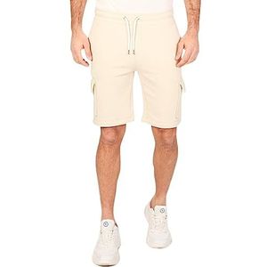 JUST EMPORIO Bermuda Cargo Molleton Uni Volwassenen Heren, Licht Beige, XXL