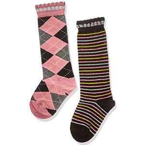 United Colors of Benetton Sokken (2 stuks) voor kinderen, roze en grijs 905, 20 EU