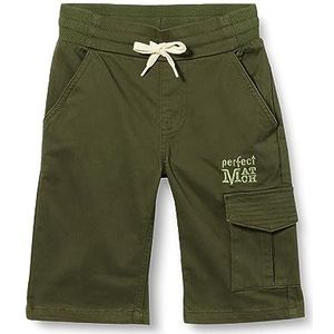 Sigikid Bermuda shorts van biologisch katoen voor mini-jongens in de maten 98 tot 128, donkergroen/gabardine, 98 cm