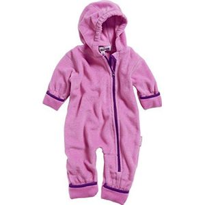 Playshoes - Baby Fleece Jumpsuit - Jumpsuit - Roze - Ademend, Lange Ritssluiting, Capuchon
