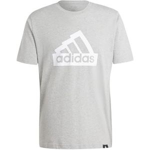 adidas Heren MODERN ESSENTIALS GRAPHIC TEE, MEDIUM GREY HEATHER, M Tall