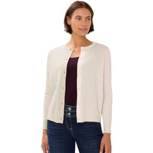 Cecil - Vest - Oat Milk Beige Melange - Knoopsluiting