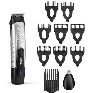 BaByliss Lithium Power Multi-Trimmer, draadloze verzorgingsset inclusief baardtrimmer, oor- en neushaartrimmer, waterdicht, geschenken voor mannen, zwart