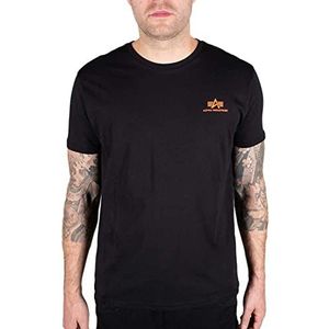 Alpha Industries Backprint T Reflecterend T-shirt met opdruk voor heren Black/Refl.Oran