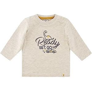 SALT AND PEPPER Baby Jongens L/S Ready Set Go Emb T-shirt, Oatmeal Mel, 86 cm