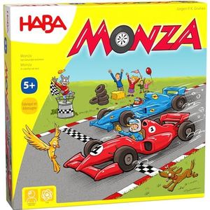 HABA Monza gezelschap voor kinderen, race op speelbord, strategische en tactische speelauto van hout, 2 tot 6 spelers, 5 jaar, 302204