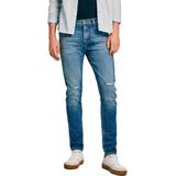 Pepe Jeans Heren Skinny Jeans Ripped Jeans, Blauw, 28W/32L, Blauw (Denim), 28W / 32L