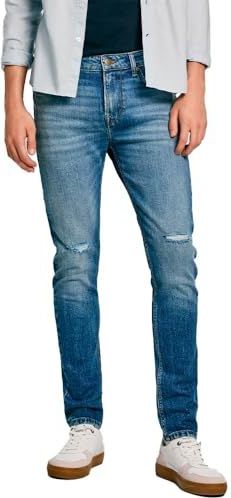 Pepe Jeans Heren Skinny Jeans Ripped Jeans, Blauw, 28W/32L, Blauw (Denim), 28W / 32L