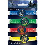 Feestgeschenken - Harry-Potter siliconen armbanden - verpakking van 4