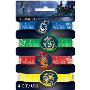 Feestgeschenken - Harry-Potter siliconen armbanden - verpakking van 4