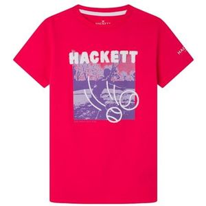 Hackett London Hackett Tennis Tee T-shirt voor jongens, roze (fuchsia), 3 Jaar