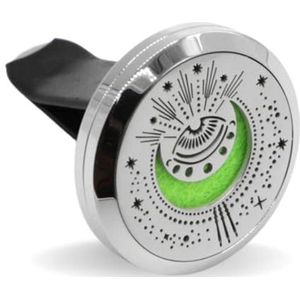 Zen'Arôme Diffuser voor etherische olie voor auto, clip-'Aroma Mind Eye – diffuser + 5 Buvards voor het parfumeren met etherische olie of parfum – roestvrij staal – bevestiging aan ventilatierooster