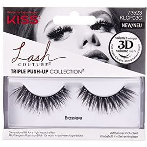 KISS Lash Couture Triple Push Up Collection 1 paar valse wimpers, 3D volume valse wimpers, dierproefvrij, herbruikbaar, inclusief wimperlijm