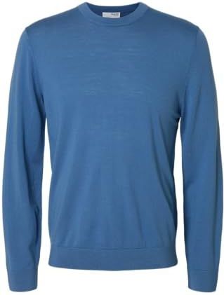 Selected - Gebreide Pullover - Ronde Hals - Lange Mouwen - Regular Fit - 100% Merinowol