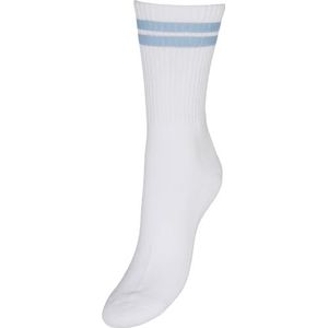 VERO MODA Dames Vmmel Stripe Sporty Noos Sokken, Sneeuwwit/Stripes: Skyway, One size