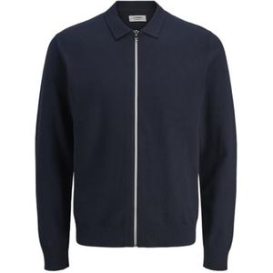 Jrebcallum Knit Polo Full Zip, sky captain, XXL