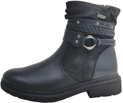 Jana - Enkellaarsjes - Zwart - 8-25464-43 - H-breedte