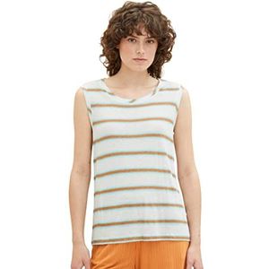 TOM TAILOR Dames 1037209 Top, 31949-Offwhite Brown Stripe, 3XL, 31949 - Offwhite Brown Stripe, 3XL