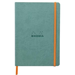 Rhodia 117443C Notitieboek van zacht rhodiarama-water, A5 (14,8 x 21 cm), 160 pagina's, gelinieerd, ivoorkleurig Clairefontae-papier, 90 g/m², bladwijzer, elastiek, omslag van kunstleer