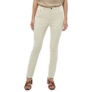 Desires Enia Mid Waist Slim Raw Edge Jeans | Beige Jeans Voor Vrouwen UK | Spring Jeans | Maat 29