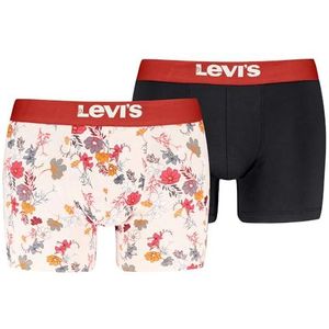 LEVIS Men's Flower All Over Print Boxer, Red combo, M (2-pack), Red Combo, M