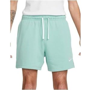Nike DX0731-309 M NK Club FT Flow Short Heren Shorts Mineraal/Wit Maat XS