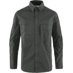 Fjallraven - Abisko Trail Ls T-shirt - Donkergrijs - G-1000 Air Stretch - Ventilatieopening
