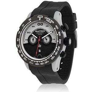 Bultaco Heren chronograaf kwarts horloge met rubberen armband H1PA48C-SA1_GRISMATE, zwart, Eén maat, strepen