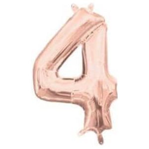 Anagram bal Foil 16 """"-40 cm nummer 4 Rose Goud, Goud, Goud, Goud, 7A3748911