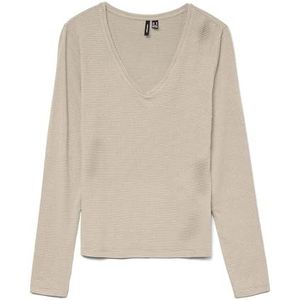 Vmlava - T-shirt - Lange Mouwen - V-Hals - Glitterdetail - Loose Fit