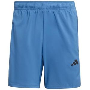 adidas Hombre WORKOUT ESSENTIALS BASE 3 STRIPES WOVEN SHORT, Dusky Petrol/black, M 9 inch