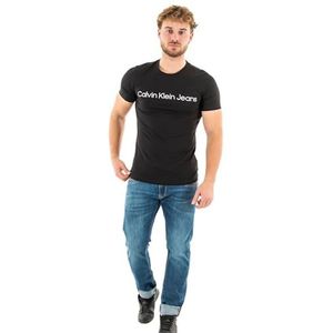Calvin Klein Jeans Core Institutional Logo Slim Tee S/S T-shirts voor heren, zwart., 3XL grote maten tall