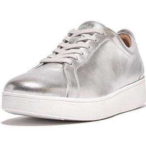Fitflop Rally tennissneaker voor dames - metalen achtertab, zilver zilver 011, 37 EU