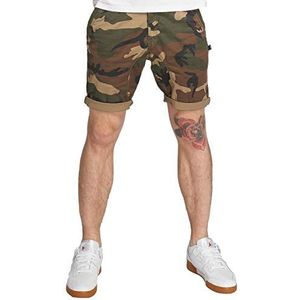 Alpha Kerosene Camo Shorts voor heren, 408-Wdl Camouflage 65, 36W Regular