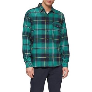 s.Oliver - Overhemd - Geel/Petrol/Zwart/Wit - Flanel - Regular Fit