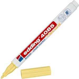 edding 4085 krijtmarker - pastel-geel - 1 krijtstift - ronde punt 1-2 mm - dunne krijtstift voor borden, uitwisbaar - voor het schrijven op ruiten, glas, spiegels - bordstift met dekkende kleuren