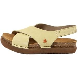 Art 1710 Rhodes, platte damessandalen, limoen, maat 37, Bestand., 37 EU