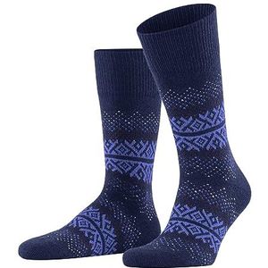 FALKE Heren Sokken Inverness M SO Wol Kasjmier Gedessineerd 1 Paar, Blauw (Royal Blue 6000), 39-42