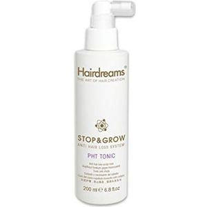 Hairdreams Stop & Grow Tonic haarwater, voorkomt wetenschappelijk bewezen, erfelijk bepaalde haaruitval bij vrouwen en mannen, tot 14.000 nieuwe haren in drie maanden