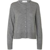Selected - Thea - Cardigan - 100% Merinowol - Ronde Hals - Lange Mouwen