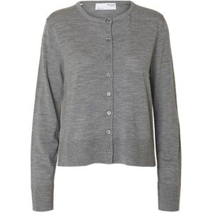 Selected - Thea - Cardigan - 100% Merinowol - Ronde Hals - Lange Mouwen