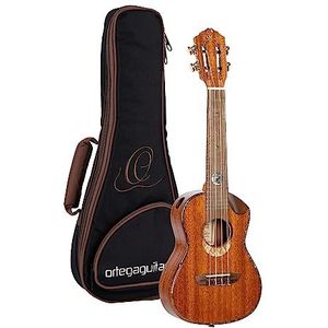 Ortega Guitar Concert Ukulele akoestische - Custom Built Series - Side Soundhole - inclusief Gigbag - Solid Mahonie en Okoume (ECLIPSE-CC4)