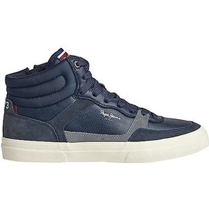 Pepe Jeans Kenton Masterboot M Sneaker voor heren, Blauw marine, 7 UK