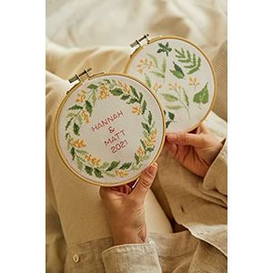 DMC Mindful Making Serene Bladeren Cross Stitch Duo Kit, Diverse, One Size